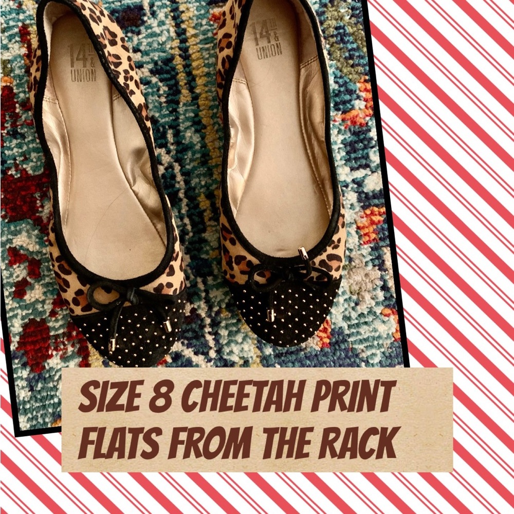 Chetah Print Flats Size 8